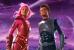 Taylor Dooley as Lavagirl and Taylor Lautner as Sharkboy in Dimension Films' The Adventures of Sharkboy and Lavagirl in 3-D - 2005   
