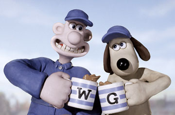 Wallace (voiced by Peter Sallis) and Gromit in DreamWorks Animation's Wallace & Gromit: The Curse of the Were-Rabbit - 2005