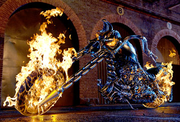 Nicolas Cage as Johnny Blaze in Columbia Pictures' Ghost Rider - 2007