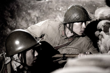 Kazunari Ninomiya as Saigo and Ryo Kase as Shimizu in Warner Bros. Pictures' Letters From Iwo Jima - 2006