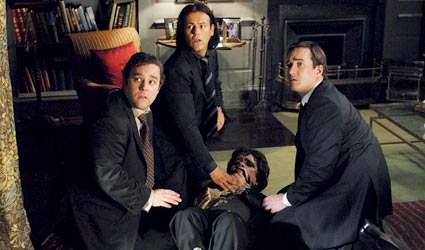 Death at a Funeral (2007) starring Matthew MacFadyen, Peter Dinklage, Ewen Bremner, Rupert Graves, Alan Tudyk and directed by Frank Oz