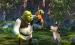 Shrek (Mike Myers) and Donkey (Eddie Murphy) dont see much of a threat in the small but feisty feline Puss In Boots (Antonio Banderas) in DreamWorks' Shrek 2 - 2004.