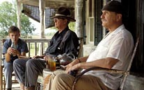Haley Joel Osment, Michael Caine and Robert Duvall in New Line's Secondhand Lions - 2003