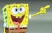 An excited SpongeBob SquarePants (voiced by Tom Kenny) in Paramount Pictures' The Spongebob Squarepants Movie - 2004  